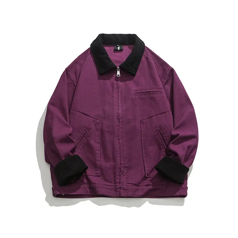 OEM ZD turn down corduroy collar mens bomber jacket Supplier, Companies