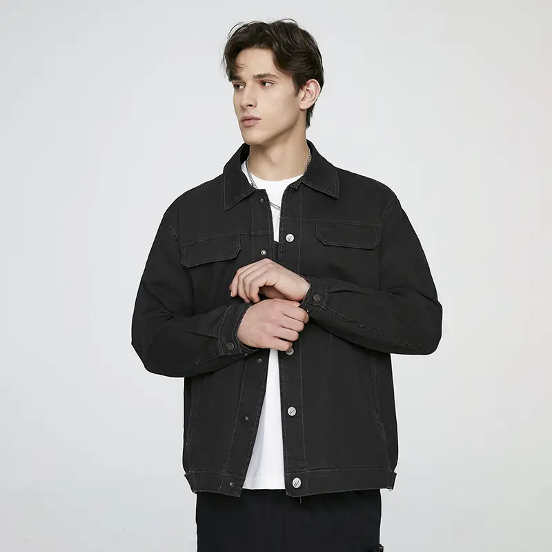 China ZD single breasted fake denim bomber jacket Manufacturers, Products