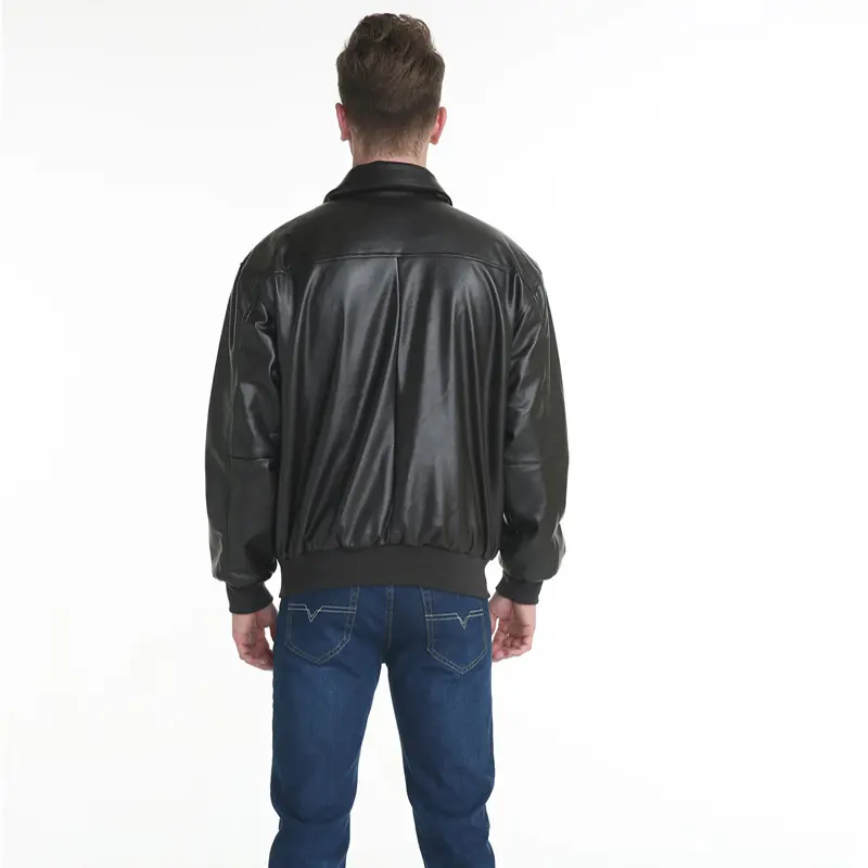 OEM ZD vintage leather black winter jacket men Suppliers, Factories