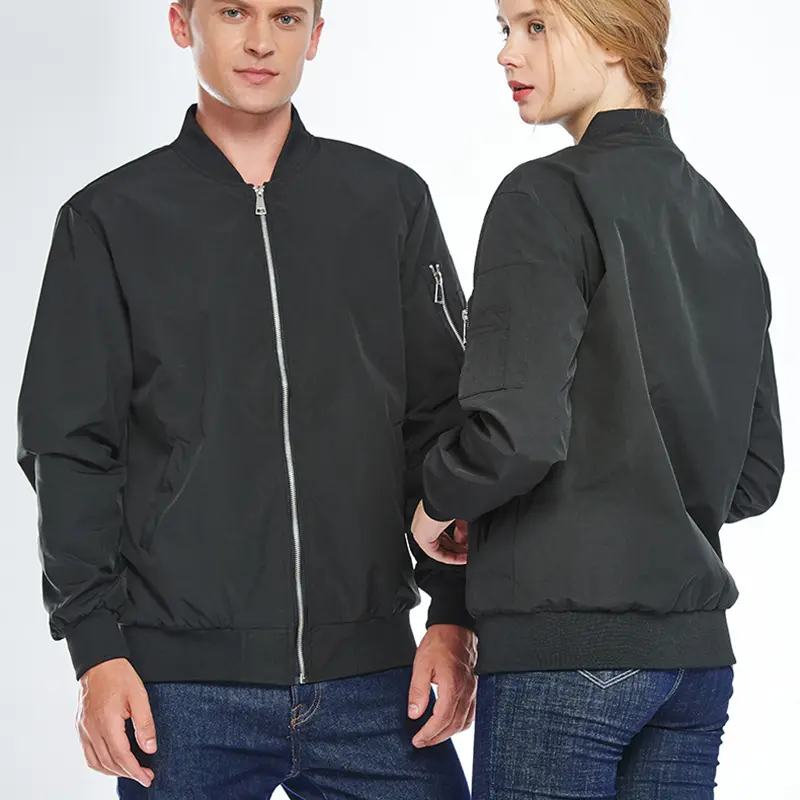 China ZD solid color unisex green bomber jacket Companies, Products