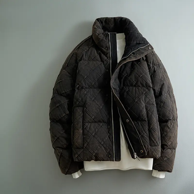 Wholesale ZD vintage men winter puffer jacket Factories, Companies