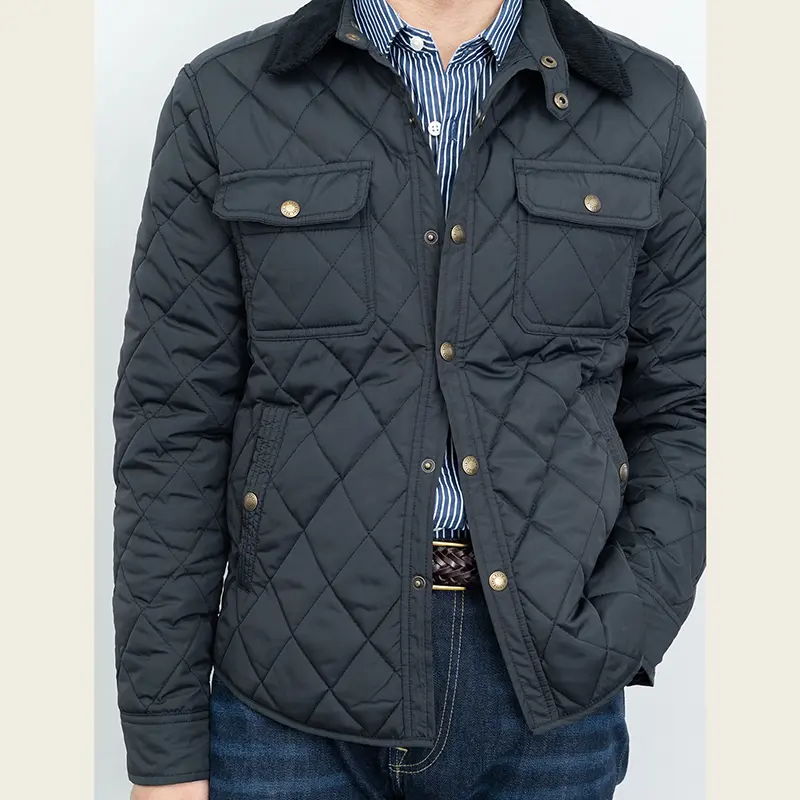 ODM ZD turn down collar repellent quilted jacket for men Factory, Products