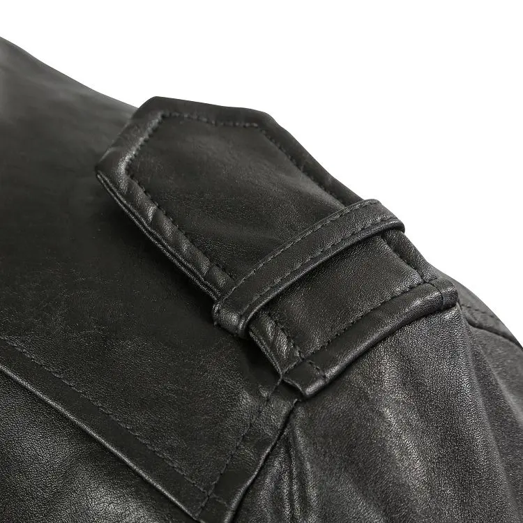 Stand Collar PU Leather Jacket View 3