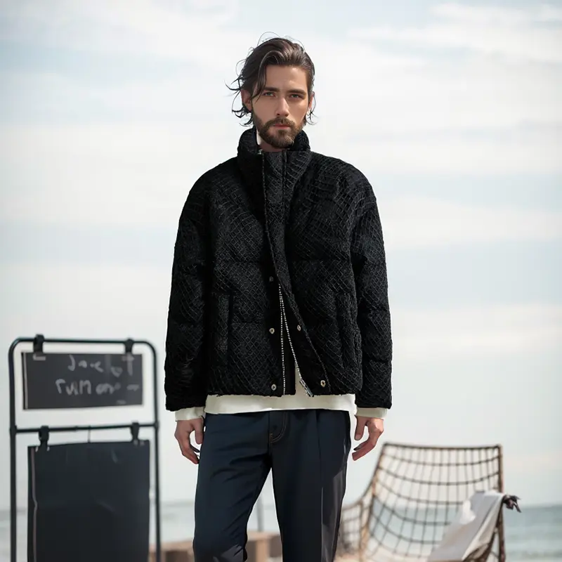 China ZD stand collar down puffer jacket mens Factory, Products