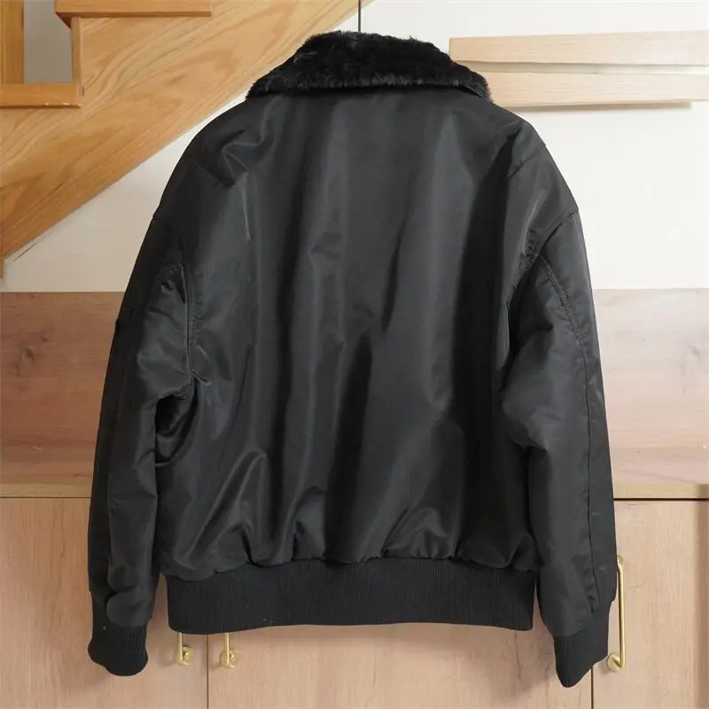 Wholesale ZD faux fur mens black puffer jacket Factories, Products