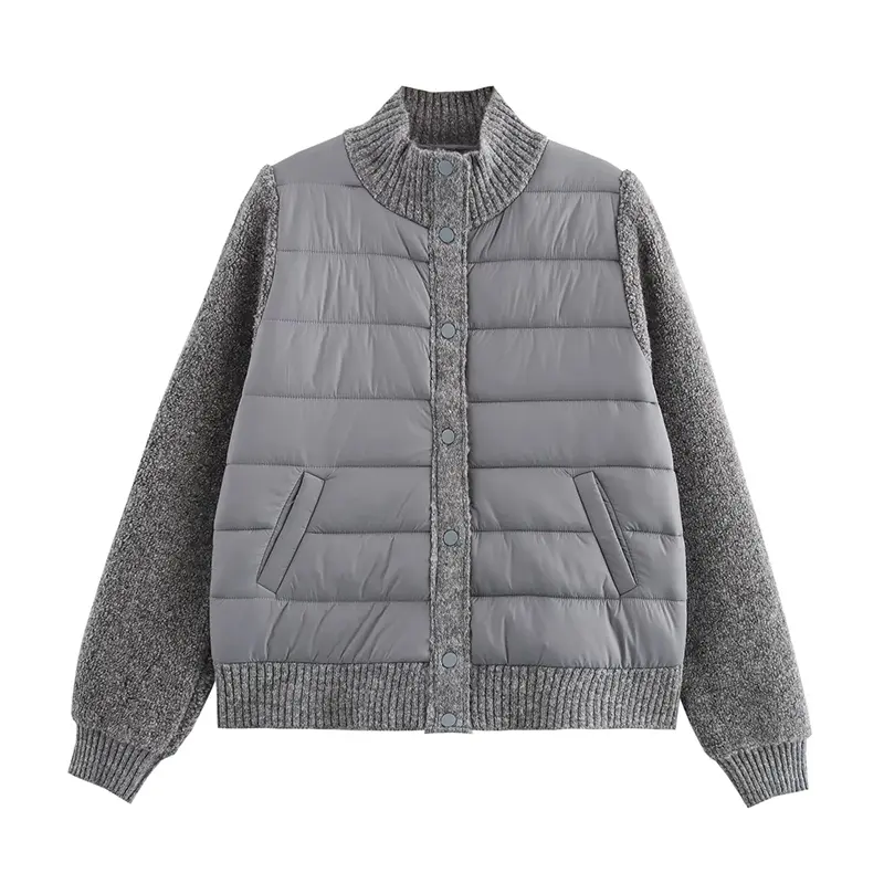 Wholesale ZD knit sleeves polyester-padded white puffer jacket Manufacturer, Factories