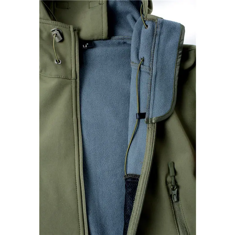 Outdoor fleece jacket back pockets