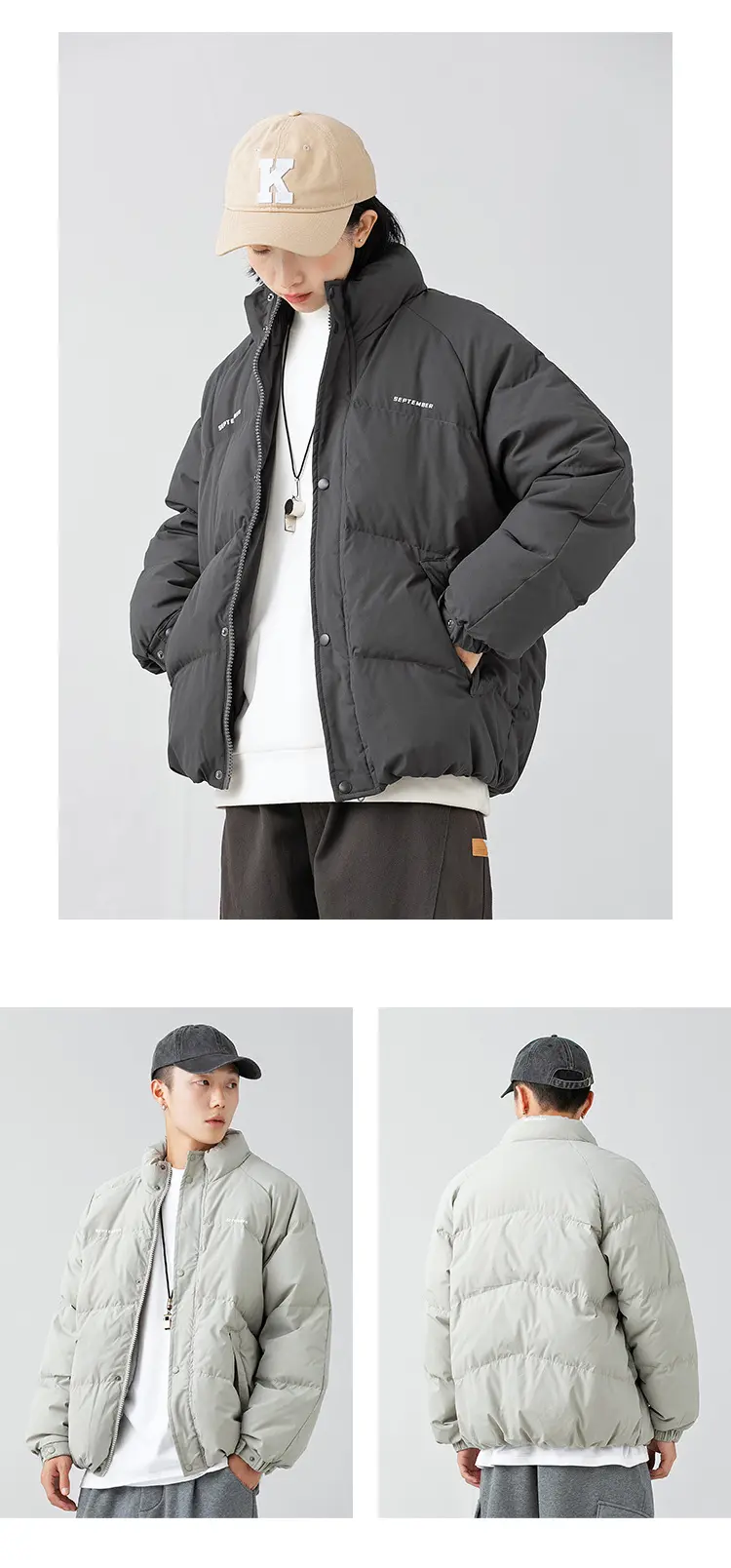 Men's down jacket front view