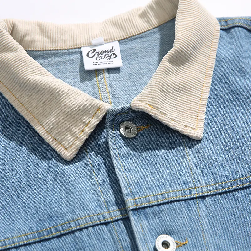 Men's denim jacket front view