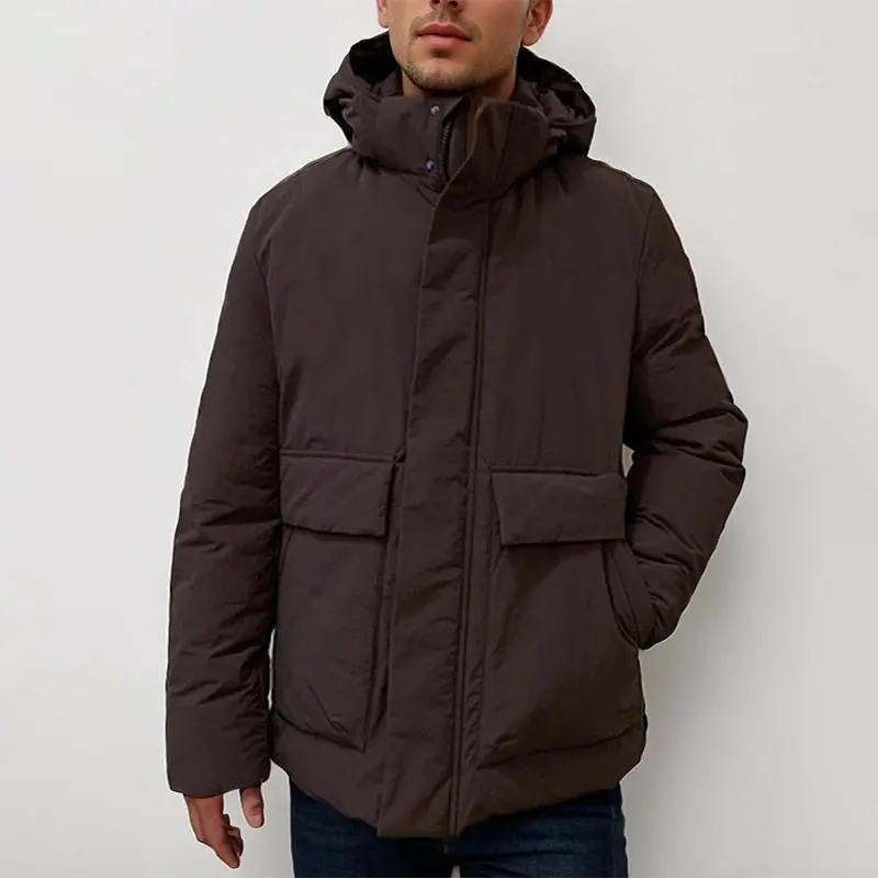 ODM ZD hooded parka mens black puffer jacket Supplier, Company