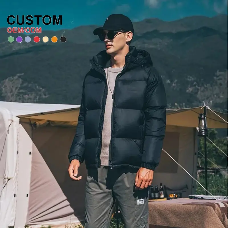 Custom ZD 95 down waterproof black puffer jacket for men Manufacturer, Suppliers