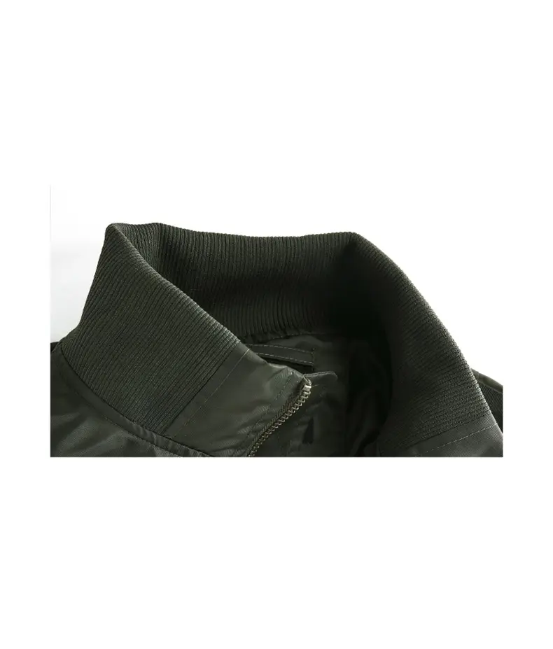 Men's Camo Bomber Jacket Detail 1