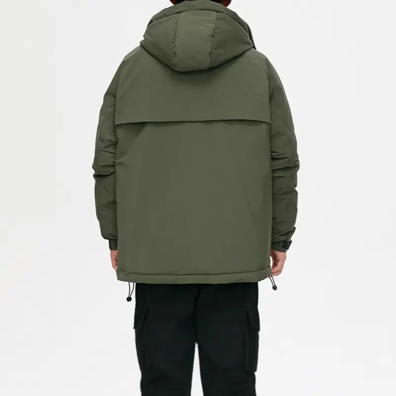 Custom ZD outdoor black puffer jacket with hood Manufacturer, Products