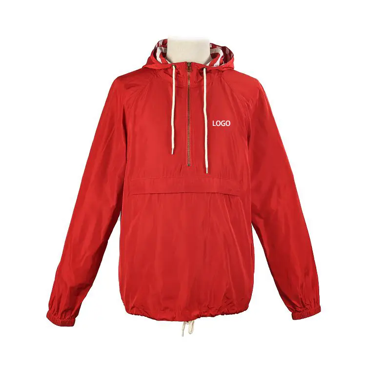 ODM ZD Oversized Quarter Zip-Up Jacket Hooded Windbreaker Jacket for Men Factories, Company