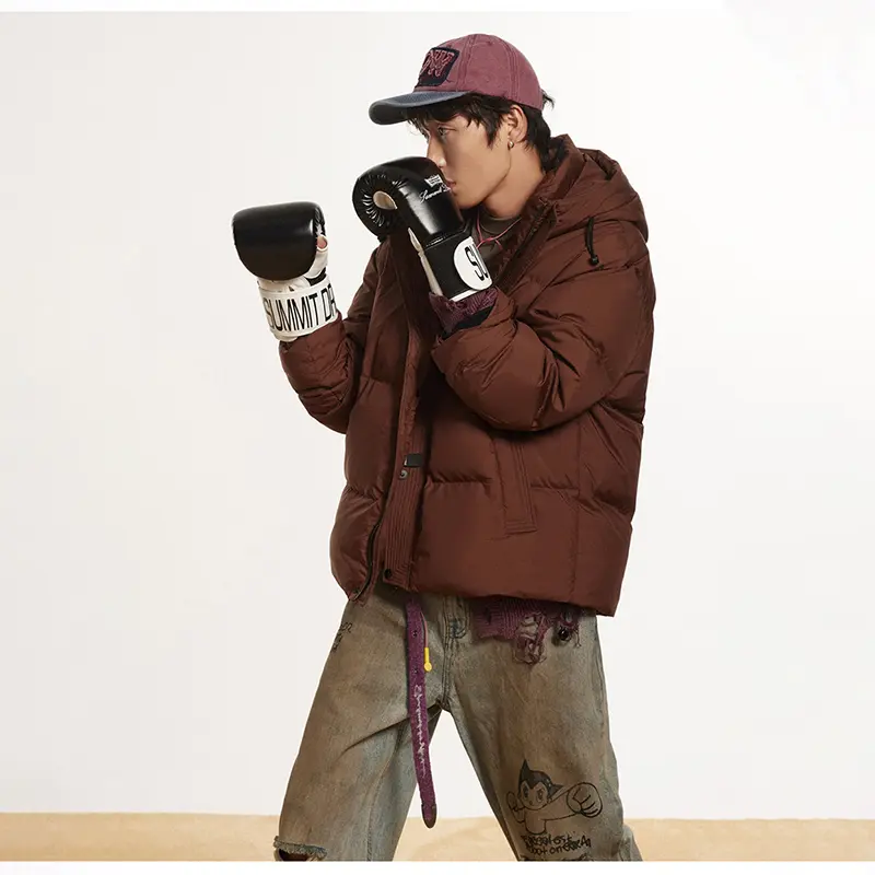 ODM ZD casual hooded mens black puffer jacket Manufacturer, Companies