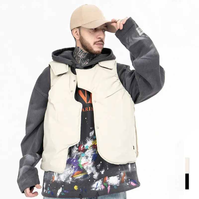Custom ZD new design sleeveless black puffer jacket Companies, Product