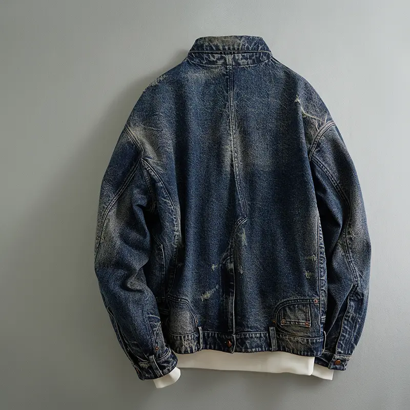 ODM ZD custom padded blue denim jacket Manufacturer, Factories