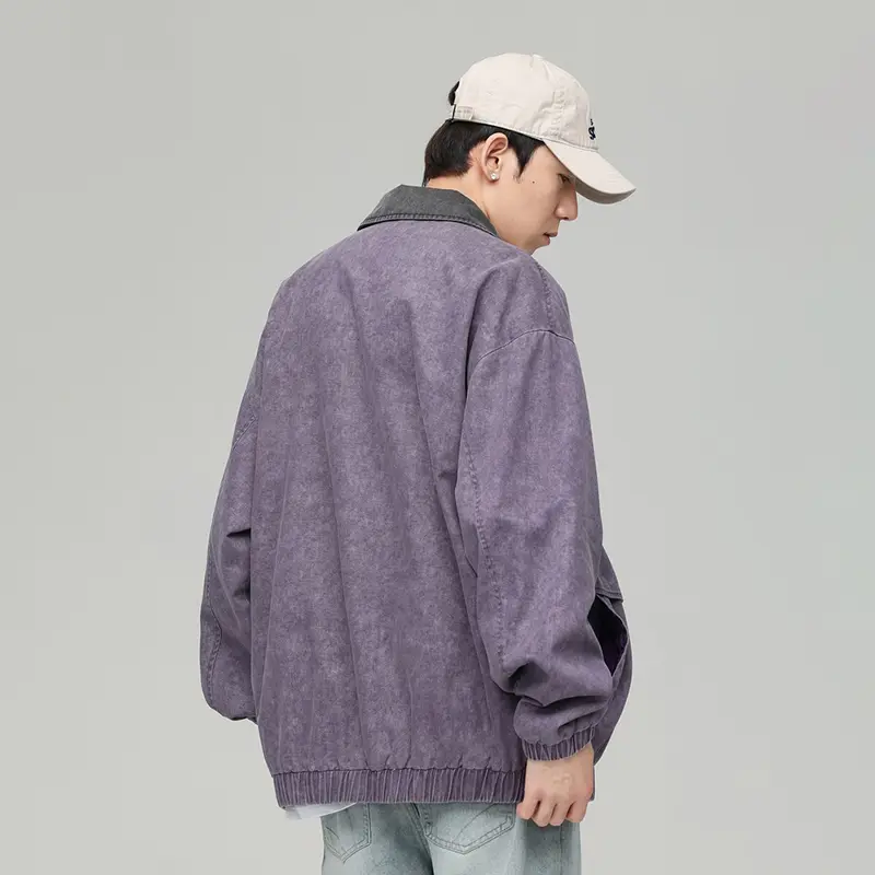 China ZD contrast collar casual oversized bomber jacket Product, Products