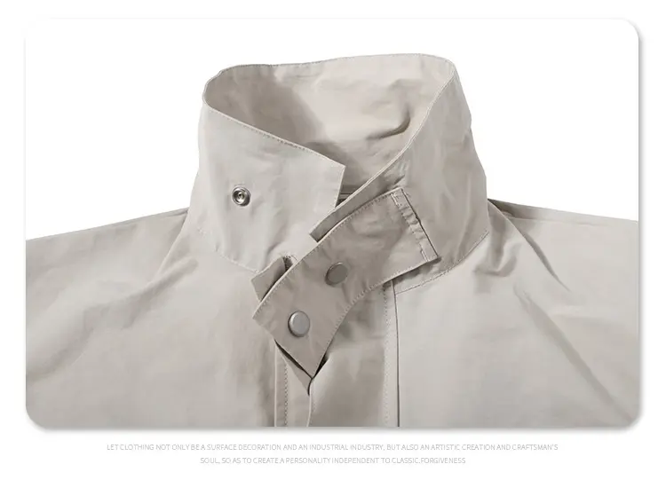 Men's zip-up jacket detail