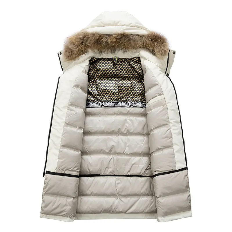 Men's Long Down Jacket Back View