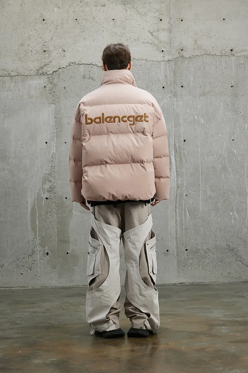 Men's stand collar down jacket view 2