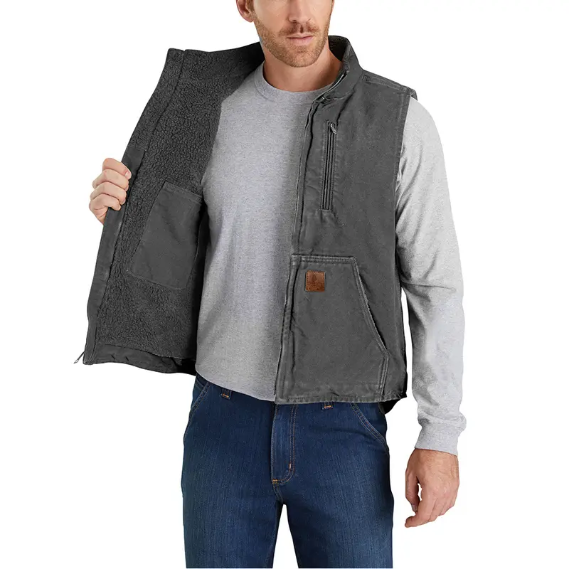 Wholesale ZD sherpa canvas sleeveless jacket for men Supplier, Companies