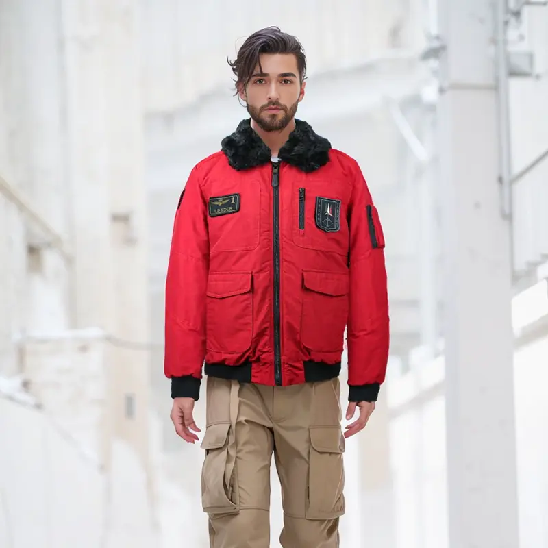 Custom ZD Men's Detachable Fake Fur Collar Puffer Jacket Factories, Factory