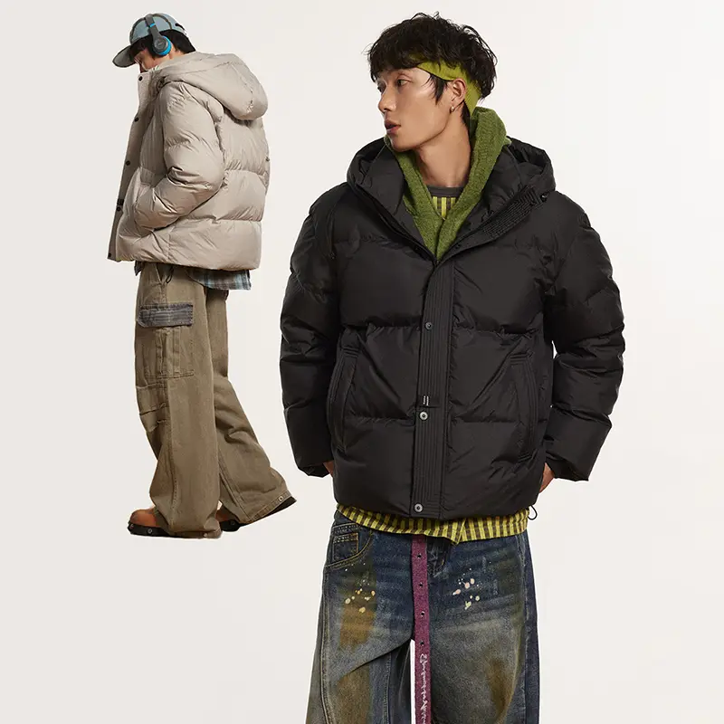 ODM ZD casual hooded mens black puffer jacket Manufacturer, Companies