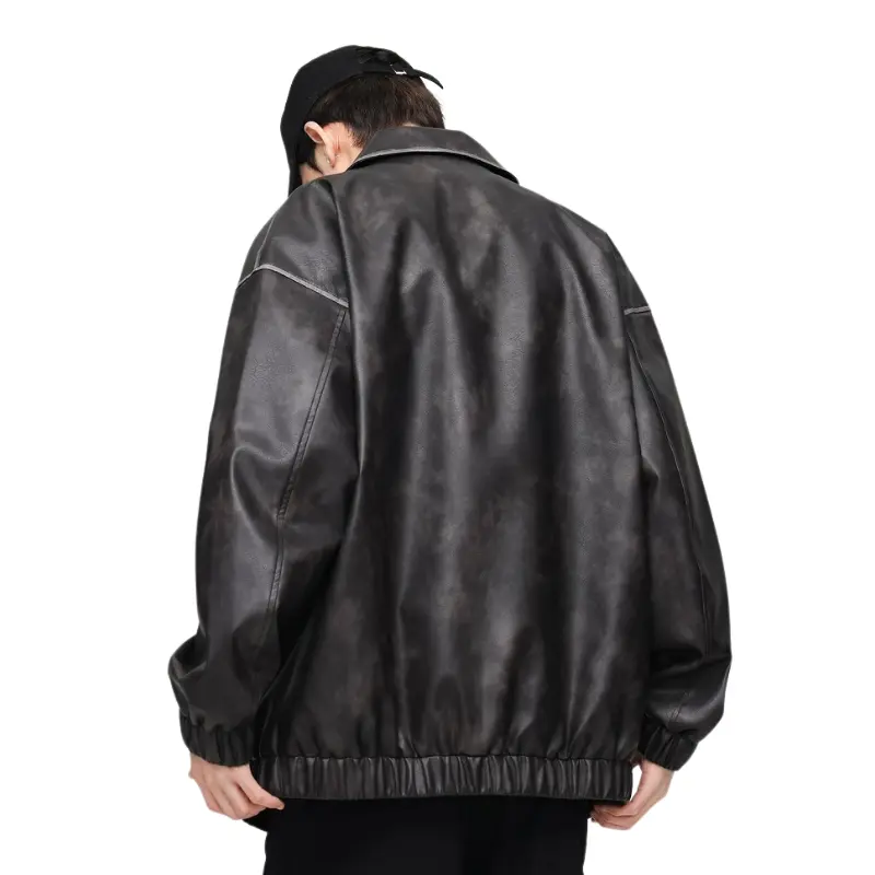Custom ZD high street vintage leather jacket Factories, Companies