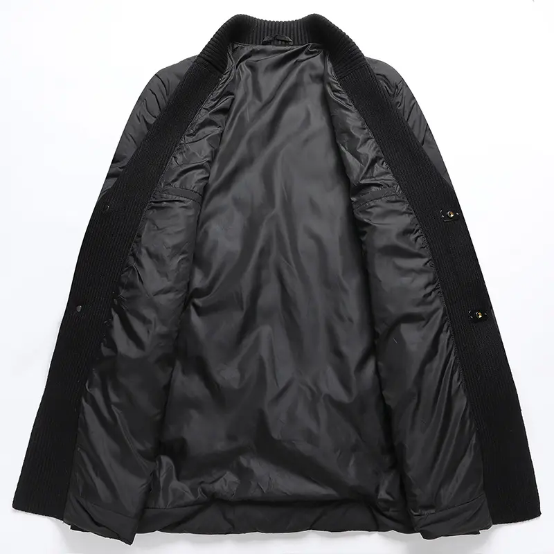 Custom ZD knit fabric shawl collar seamless winter puffer jacket Manufacturer, Company