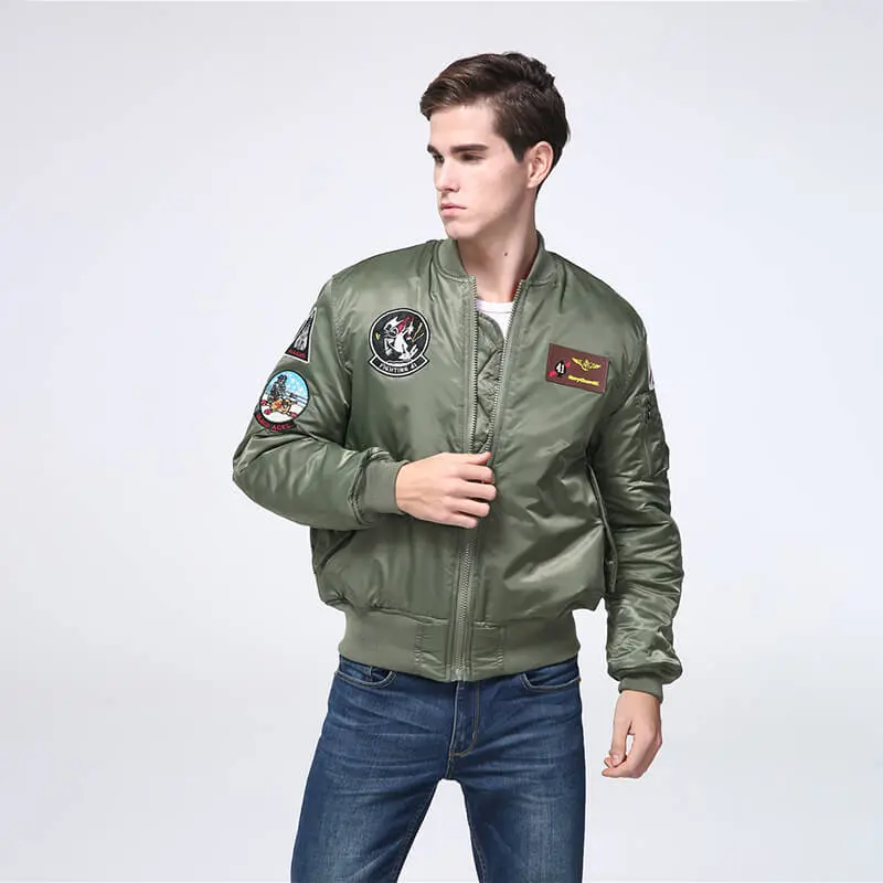 OEM ZD custom embroidery patch pilot jacket men Factory, Products