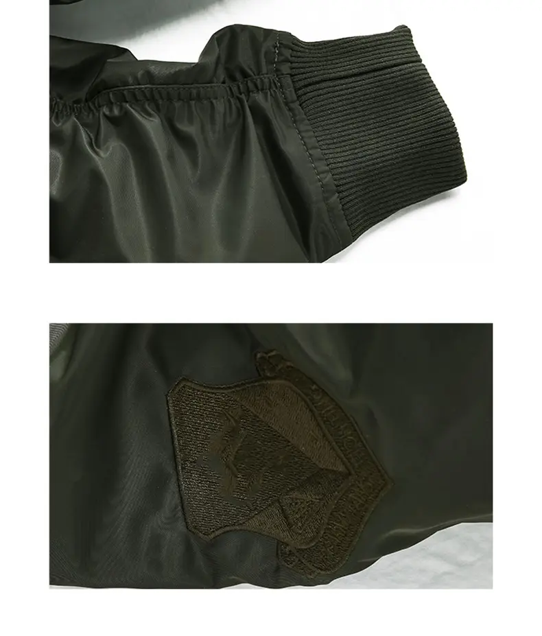 Men's Camo Bomber Jacket Detail 3
