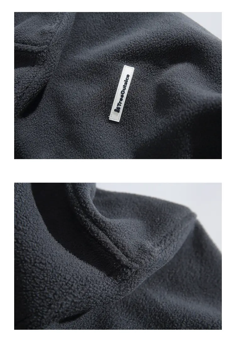 Polar fleece jacket side view
