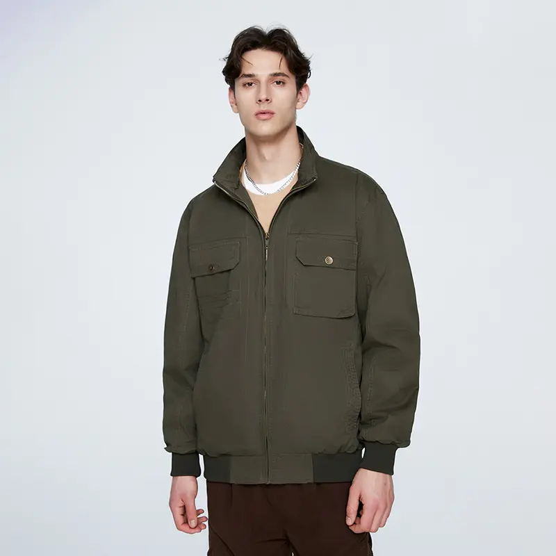 China ZD stand collar mens black bomber jacket Manufacturer, Factory