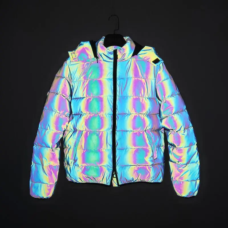Wholesale ZD reflective mens puffer jacket with hood Product, Products