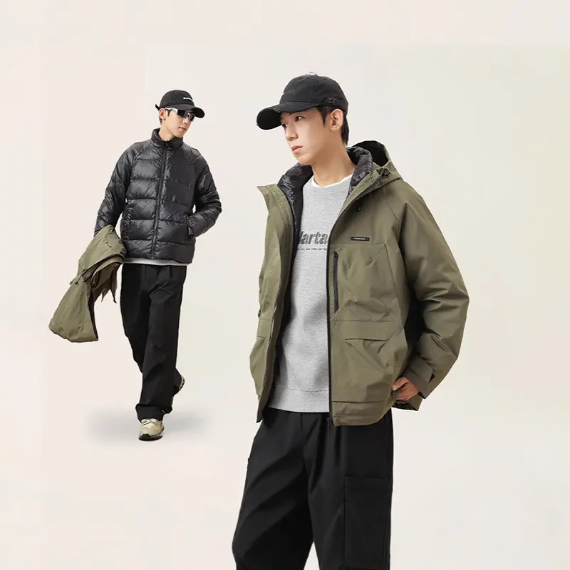 Wholesale ZD 3 in 1 outdoor black puffer jacket Suppliers, Products
