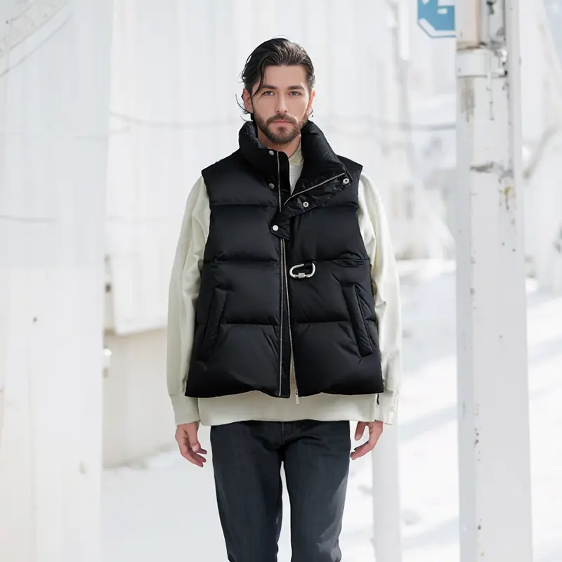 ODM ZD sleeveless black down puffer jacket Manufacturer, Factory