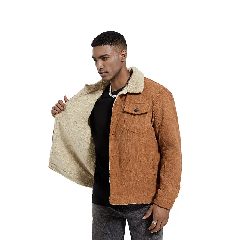 Wholesale ZD fashion plus size men corduroy jacket Factories, Product