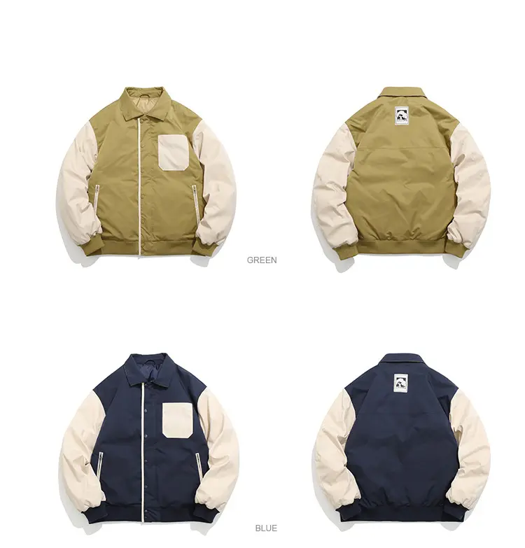 women's down jacket side view