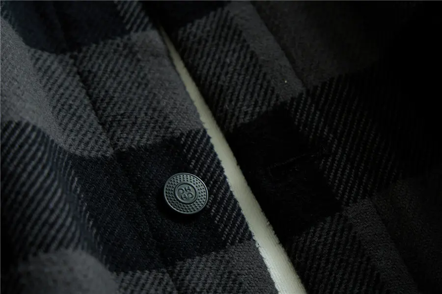 Men's flannel plaid down jacket showcase 4