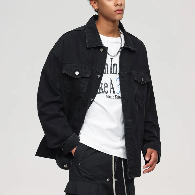 ODM ZD new fashion dark blue denim jacket Manufacturer, Manufacturers