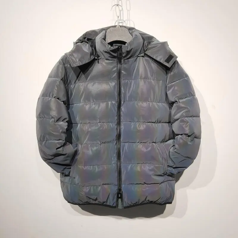 Wholesale ZD reflective mens puffer jacket with hood Product, Products