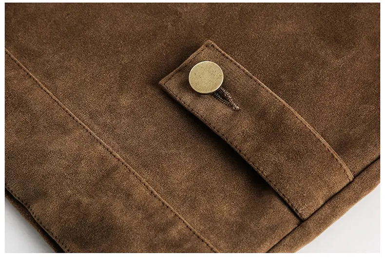Men's Suede Jacket Back View