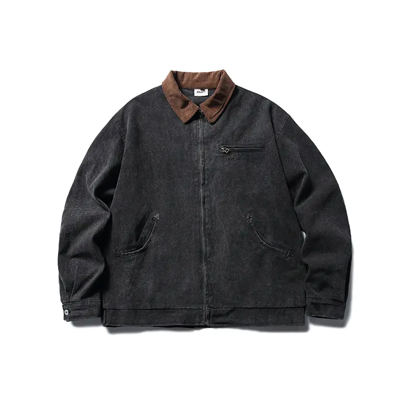 ODM ZD custom embroidery logo black bomber jacket Manufacturer, Company