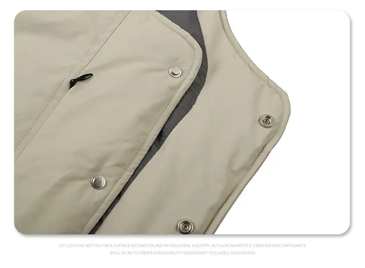 Sleeveless Cotton Jacket Detail 1