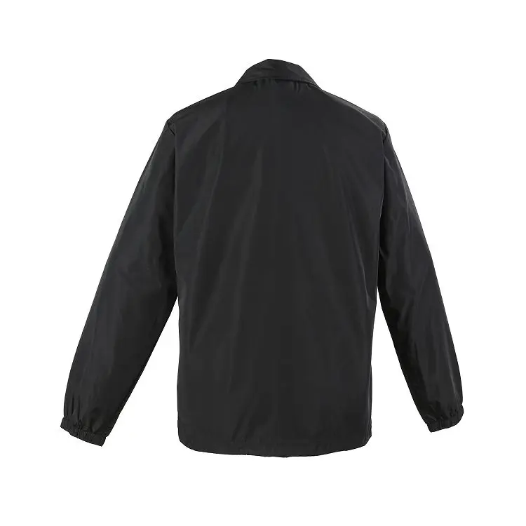 Wholesale ZD Men's Coaches Jacket Plain Black Windbreaker Coaches Jacket Factories, Factory