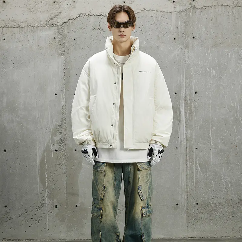 ODM ZD stand collar mens white puffer jacket Factories, Product