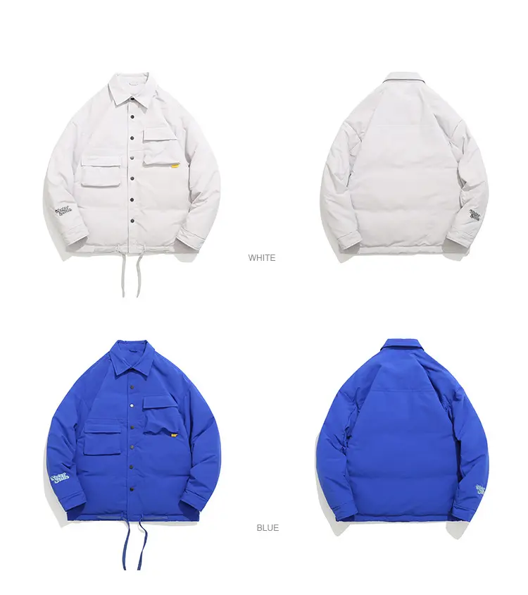 Unisex down jacket front view