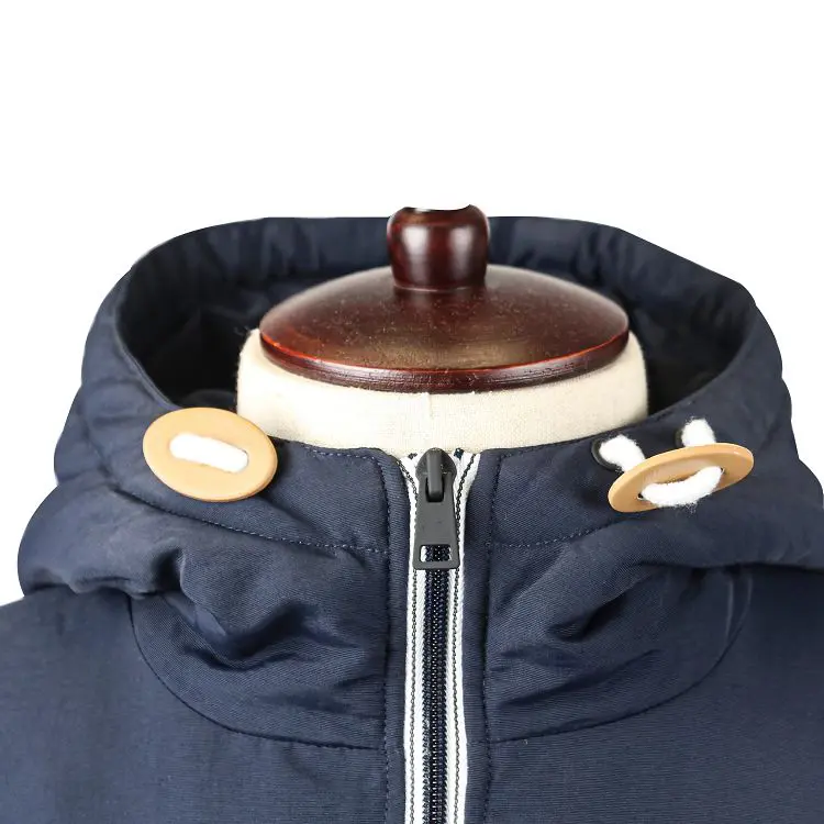 Men's Hooded Cotton Jacket Front View