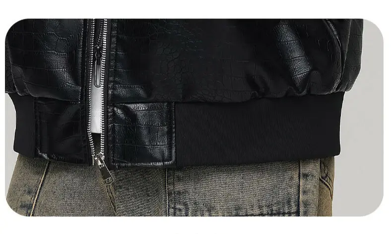 Men's Leather Jacket Back View